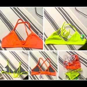 Two bikini tops new with tags size S and size L